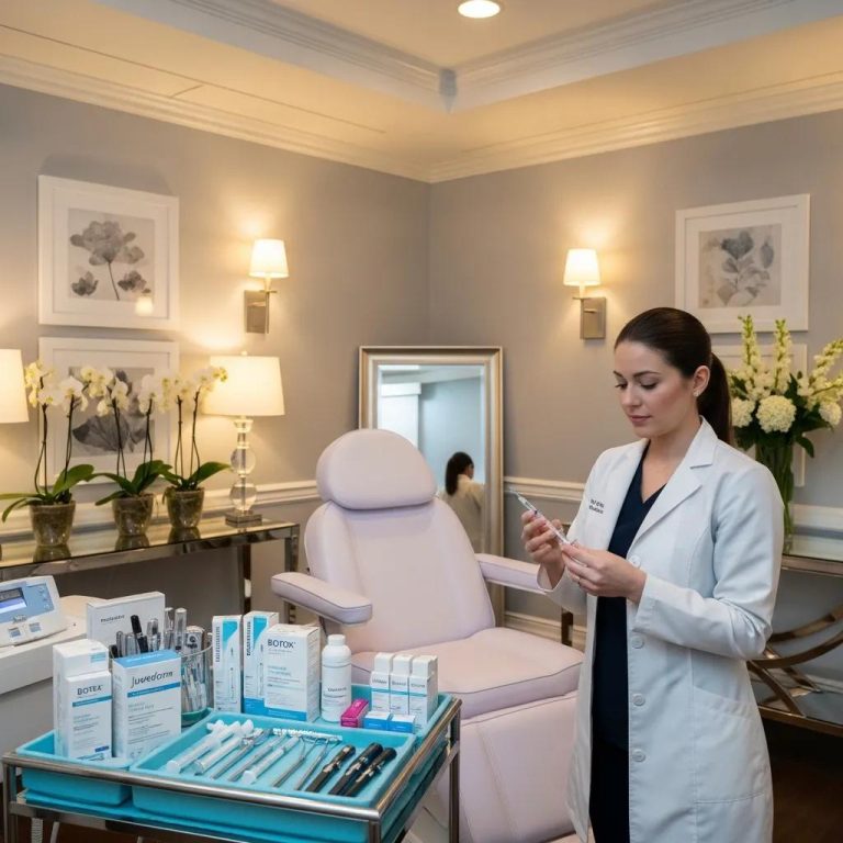 Luxurious medical spa environment for Botox and dermal filler treatments